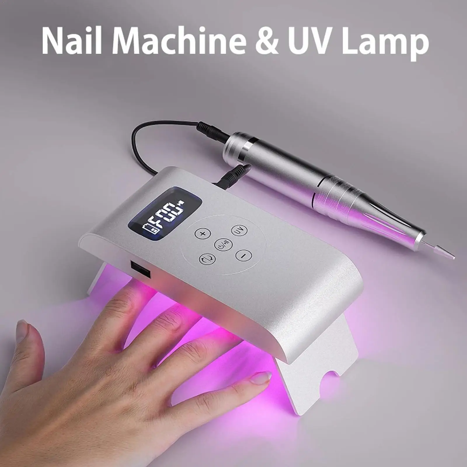 

35000RPM Pro Electric Nail Drill File Rechargeable Portable Manicure Tools Gel Polisher Machine Set Nail Polishing Manicure D7T7