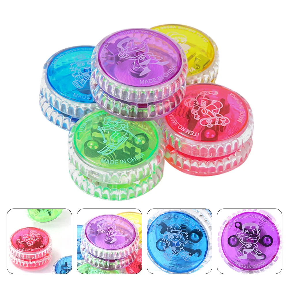 

Светящиеся Детские игрушки Yoyobearing, игрушки для начинающих, светящиеся в темноте флуоресцентные игрушки Yoyos, выдвижной возвращаемый для дете...