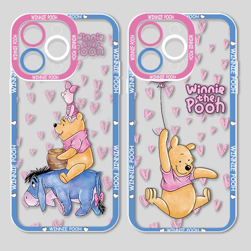 

Winnie Pooh Cartoon For Apple iPhone 14 13 12 11 X XR XS MAX 8 7 6 Pro Plus Angel Eyes Transparent Soft Phone Case