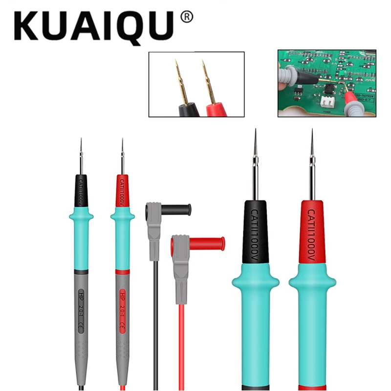 

Digital Multimeter probe Pen Soft-silicone-wire Needle-tip Universal Test Leads Pin with Alligator Clip For Multimetro Tester