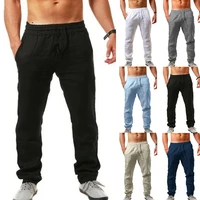 summer mens hip hop breathable pants linen loose casual sports plus size trousers