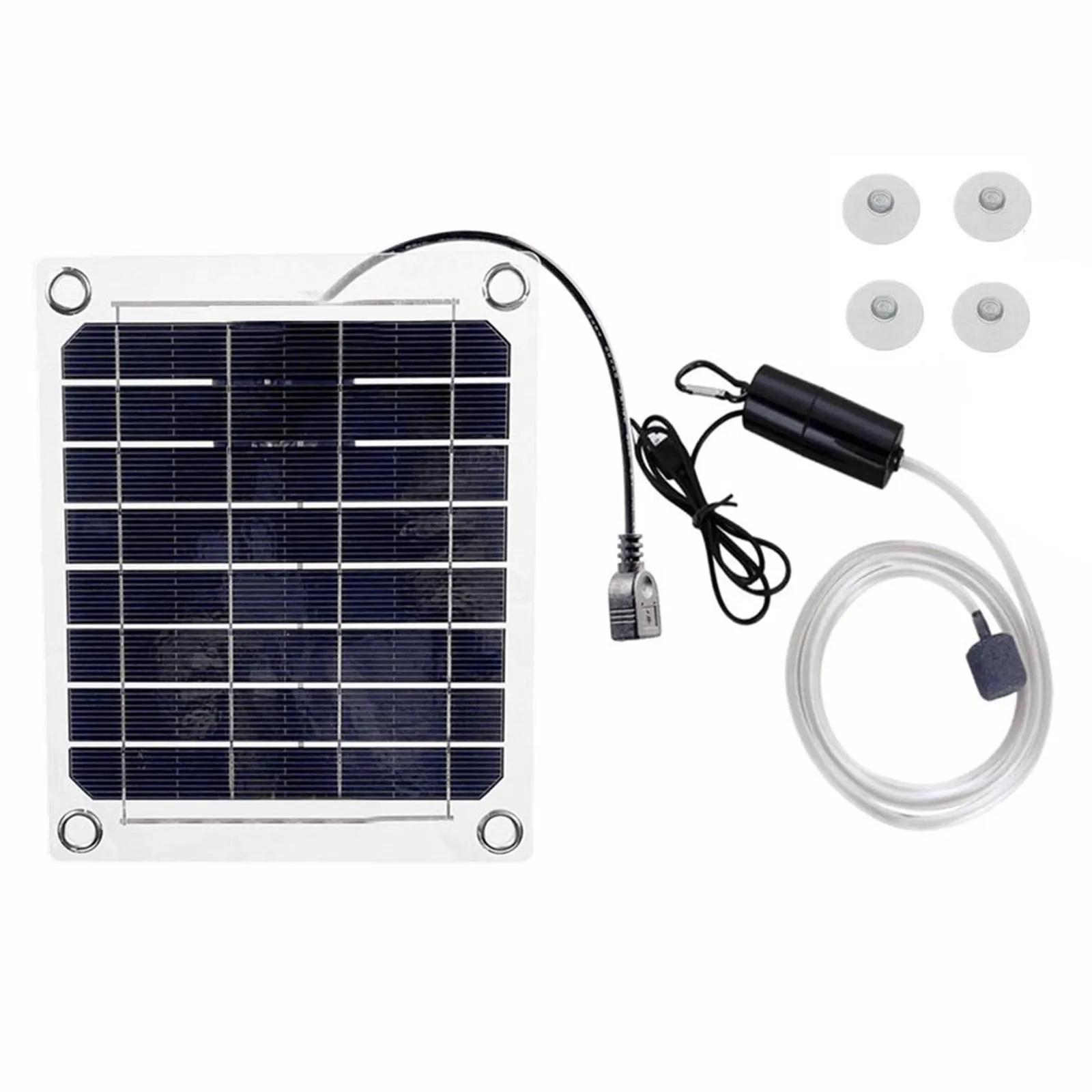 Air Pump Kit Solar Panel 0.8L/MIN 16.5x16.5x4.4cm 2.5W Direc