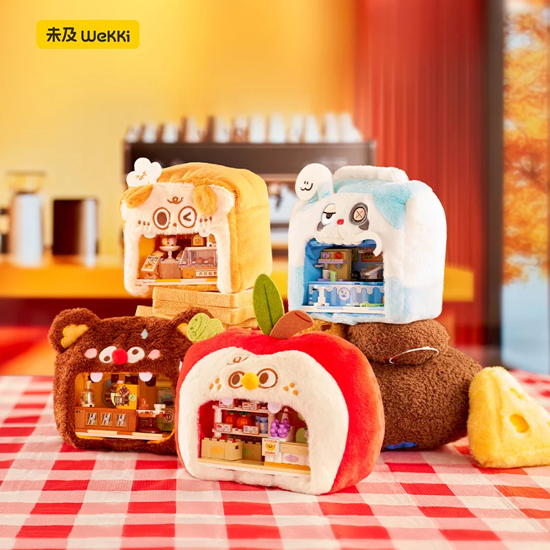 Новый Wekki Big Appetite Shop плюшевые строительные блоки слепая коробка вид на улицу