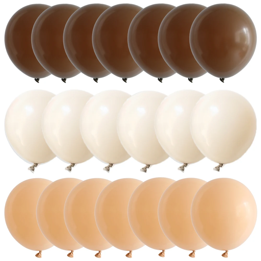 

Матовые латексные шарики Partigos 10 дюймов, коричневые, бежевые, золотые, с конфетти, 40/28/20 шт