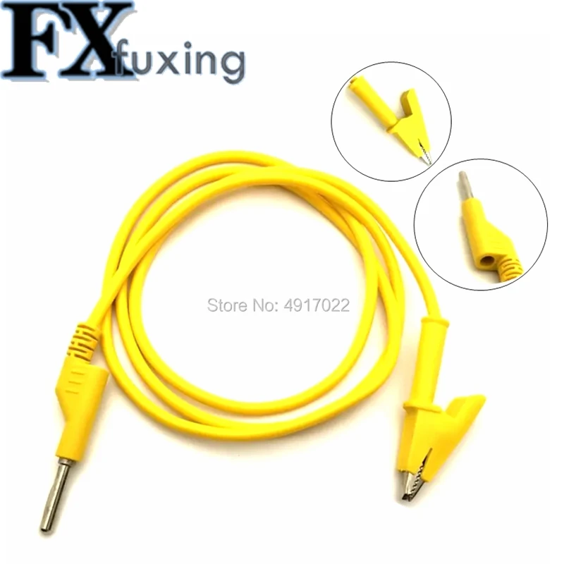 

Силиконовый штекер-банан 1 м 4 мм для крокодила