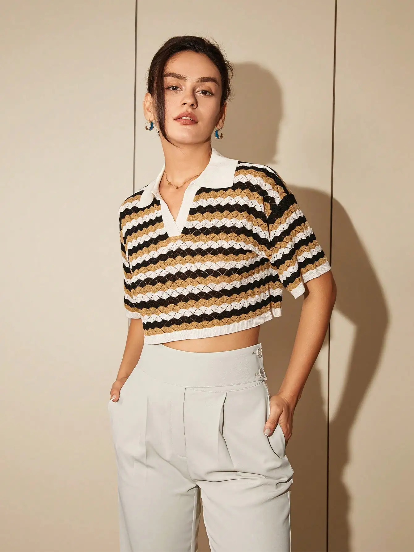 AEL Простые повседневные прямые широкие брюки с высокой талией женские летние