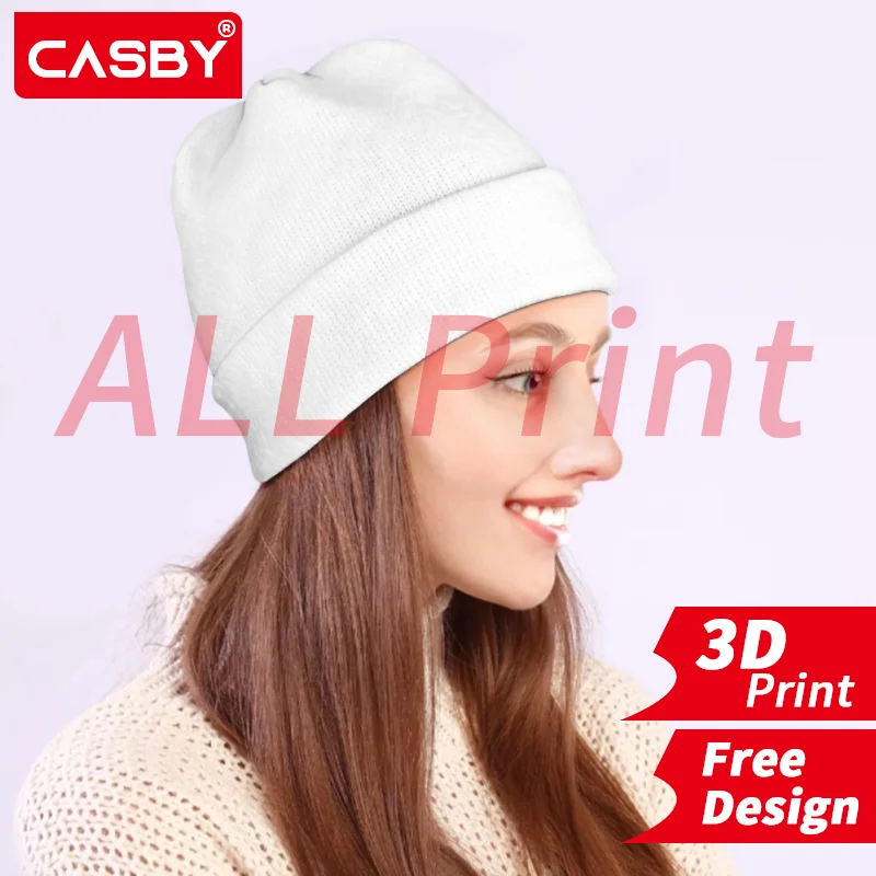 

Шапка-бини с 3D принтом для мужчин и женщин, модная удобная, повседневный дизайн «сделай сам», с индивидуальным логотипом