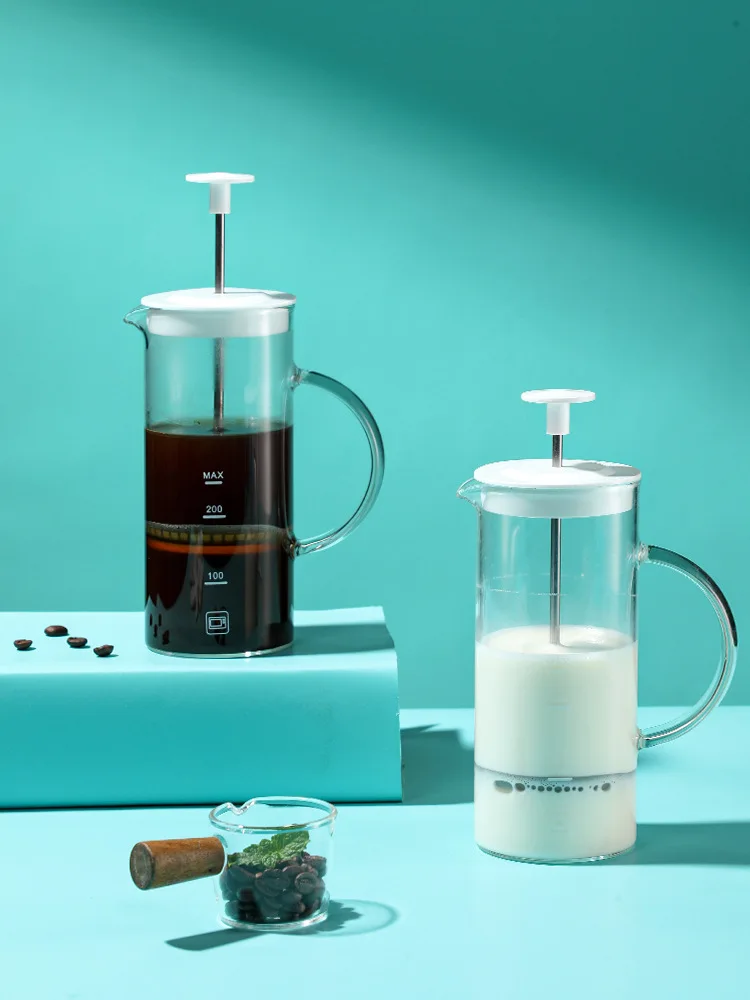 Manual Milk Frother Glass Milk Frother Coffee Maker Glass Me