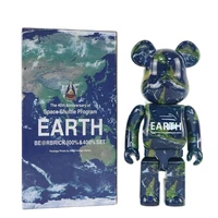 bearbrick earth earth building block bear 400 1000 fashion doll violent bear decoration holiday gift