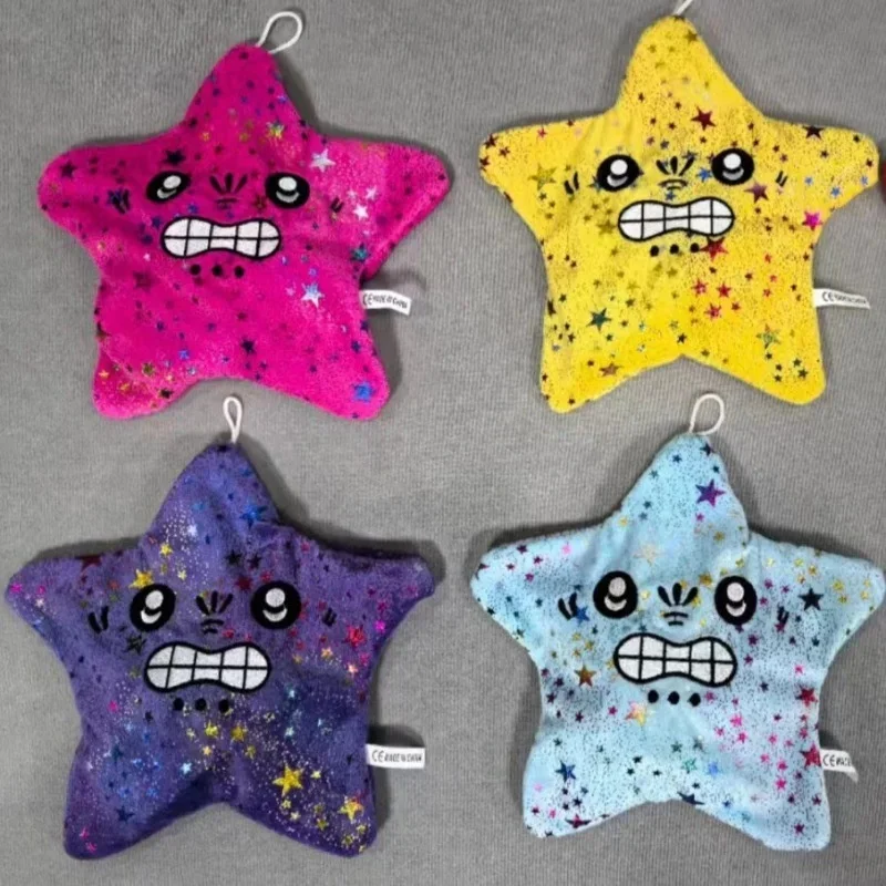 Angry Moving Jumping Stars Плюшевая игрушка Симпатичные желтые пятиугольные звезды с