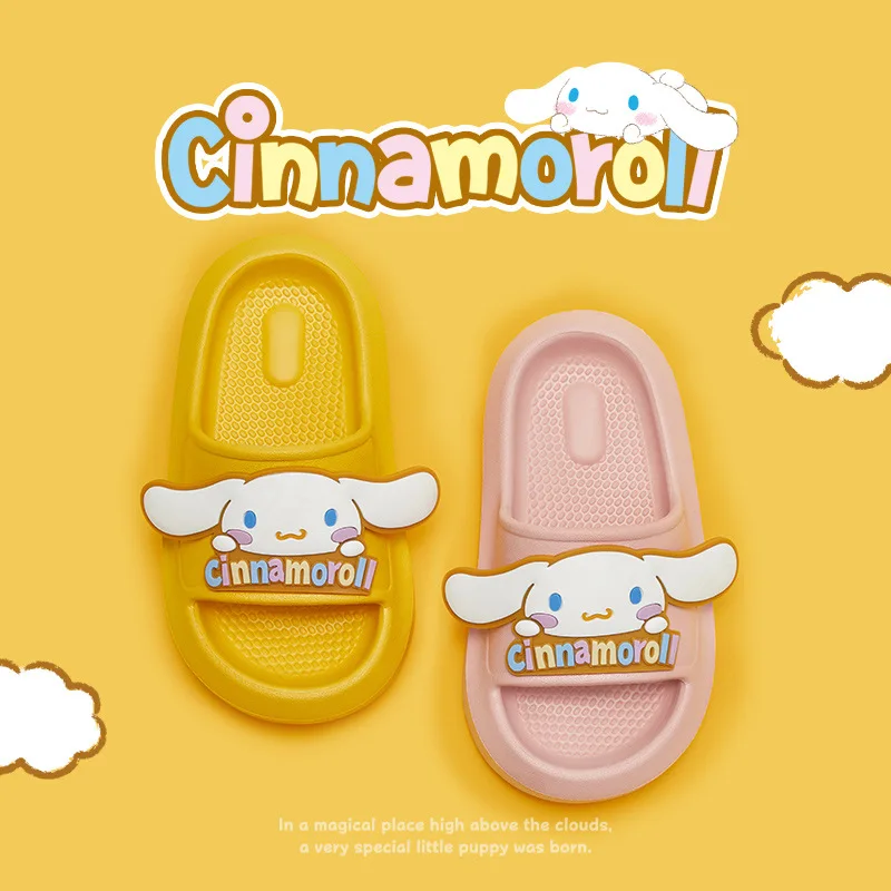 

Cartoon Sanrioed Cinnamoroll Kawaii Slippers Summer Parent-Child Non-Slip Sandals Summer Boys and Girls Thick-Soled Sandals Gift