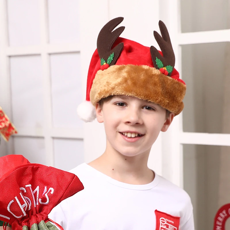 

Christmas Old Man Hat Elk Glasses Old Man Christmas Hat Children Adult Styling Party Decoration Dress Hat