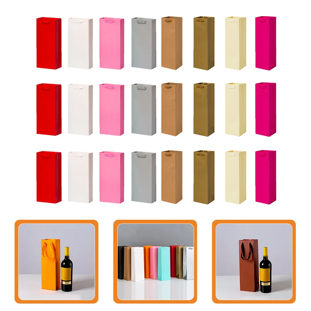 

24pcs Gift Paper Bags Bottle Paper Bags Gift Paper Bags with Handles