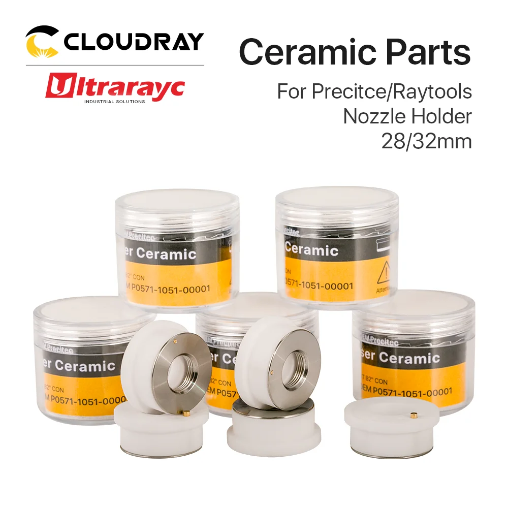 Ultrarayc 5PCS Precitec Raytools Ceramic Rings Dia.28mm 24.5mm P0571-1051-00001 for Precitec Procutter & Lightcutter