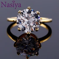 ring fashion big round 10 mm zircon multicolor ring female engagement wedding party jewelry anniversary gift for girl
