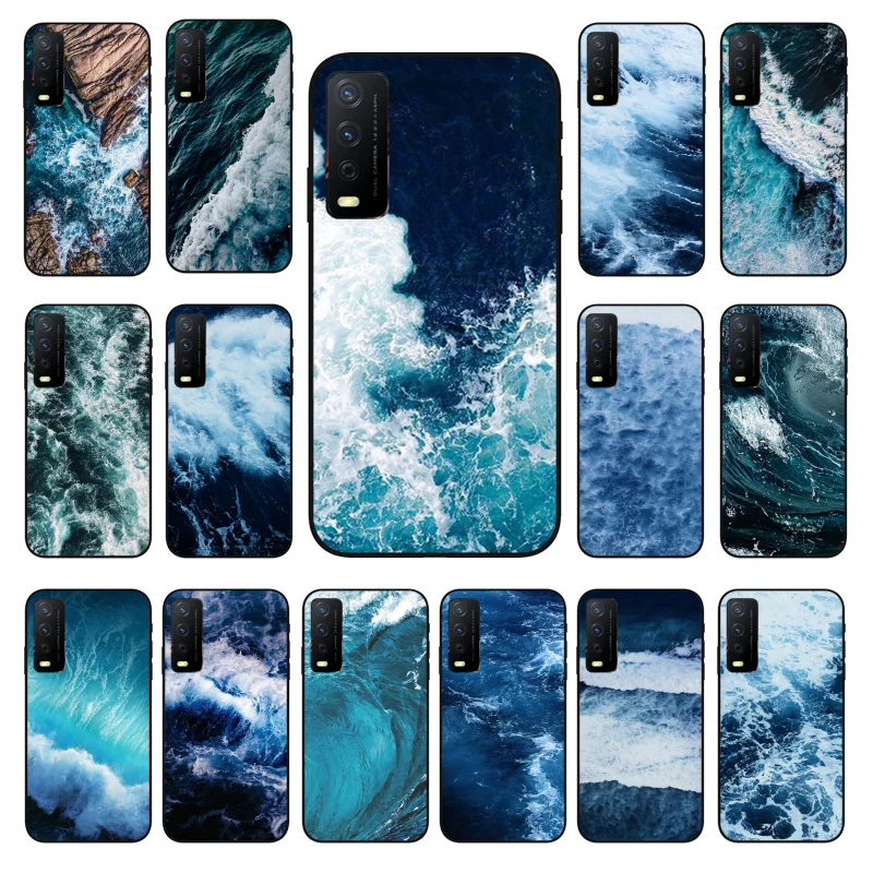 

Blue sea Wave Phone Case for VIVO Y15s Y20 Y11 Y12 Y17 Y19 Y20S Y31 Y9s Y91 Y21 Y51 Y20i Y93 Y12S Y70