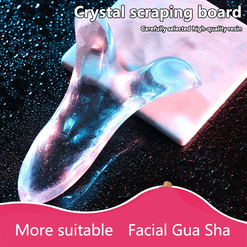 Прозрачная кристаллическая пластина Guasha Y-образная лифтинг лица против морщин