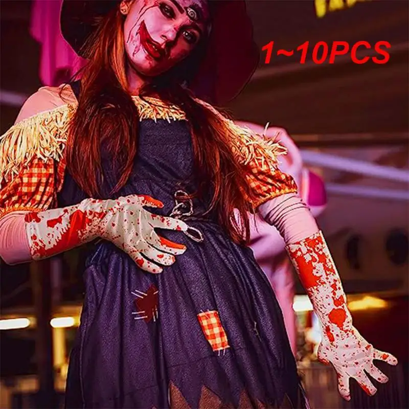 

1~10PCS Skirt Polyester Preferred Material Skin-friendly Material Bloodprint Dress Up Realistic Modeling Home Furnishing Gloves