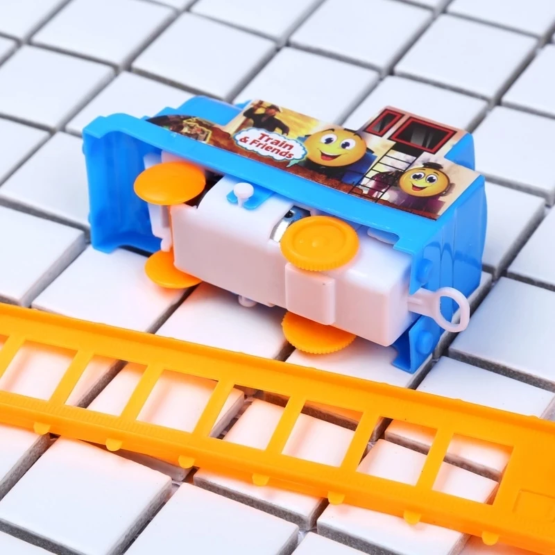 2022 New Children's Electric Cute Small Train Stall Toy Children's Puzzle Assembled Track Toy Car Set Toy For Children Gift images - 6