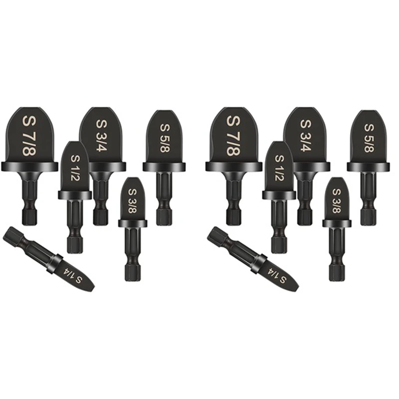 

GTBL 12 Pcs Hex Handle Air Conditioner HVAC Tools Multifunction Manual Bearing Steel Swaging Tool Drill Bit Set