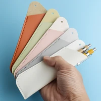 soft pens holder pencilcase pu leather protective case pouch writing materials storage bag stationery school office supplies