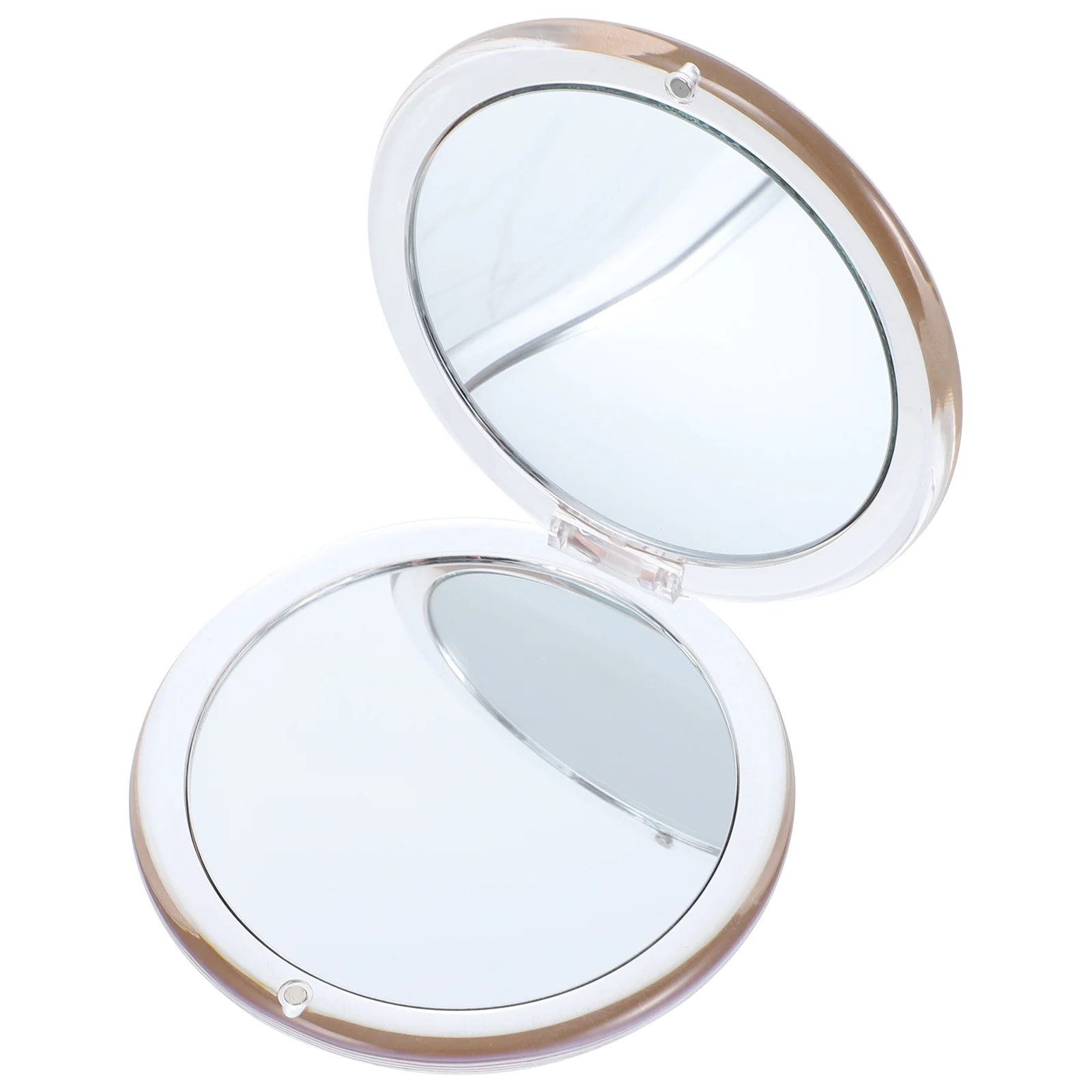 

Circle Mirrors Folding Vanity Small Compact Purse Pocket Tiny Bride Little Mini Makeup