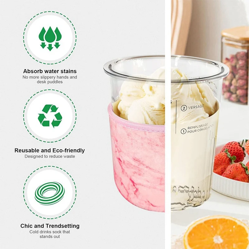 Упаковка из 4 неопреновых рукавов для мороженого 16 унций ниндзя Creami Deluxe