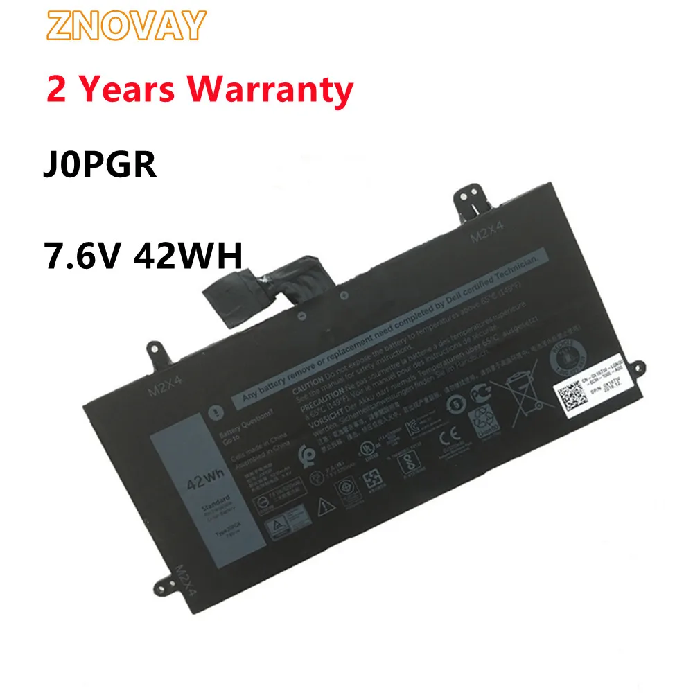 

ZNOVAY J0PGR 7.6V 42WH/5250mAh Laptop Battery For DELL Latitude 12 5285 5290 2-in-1 T17G 1WND8 X16TW T17G001