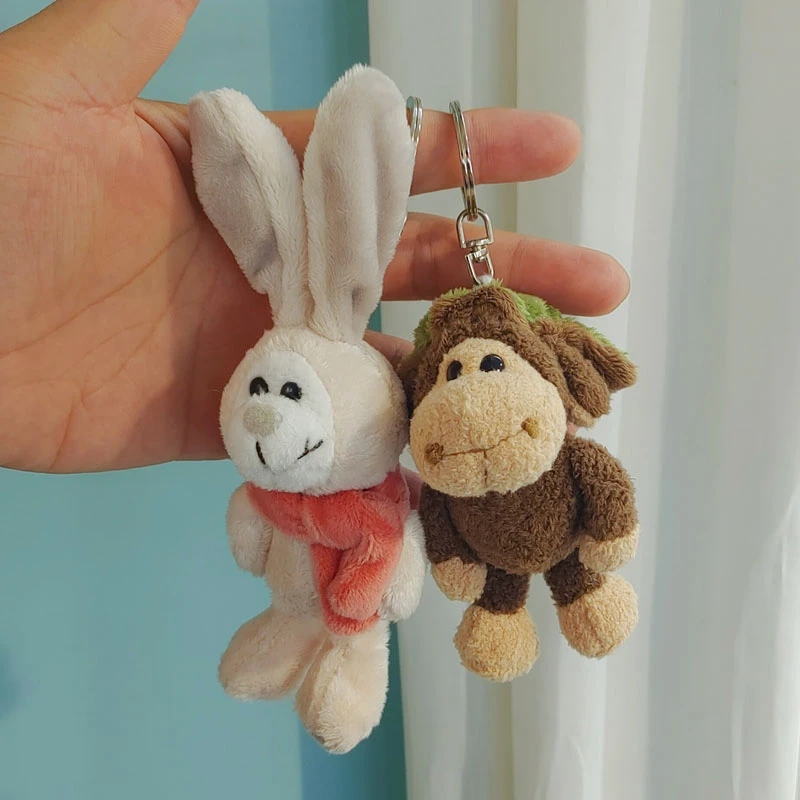 Милые плюшевые куклы-брелки с животными автомобильные аксессуары милые овечки