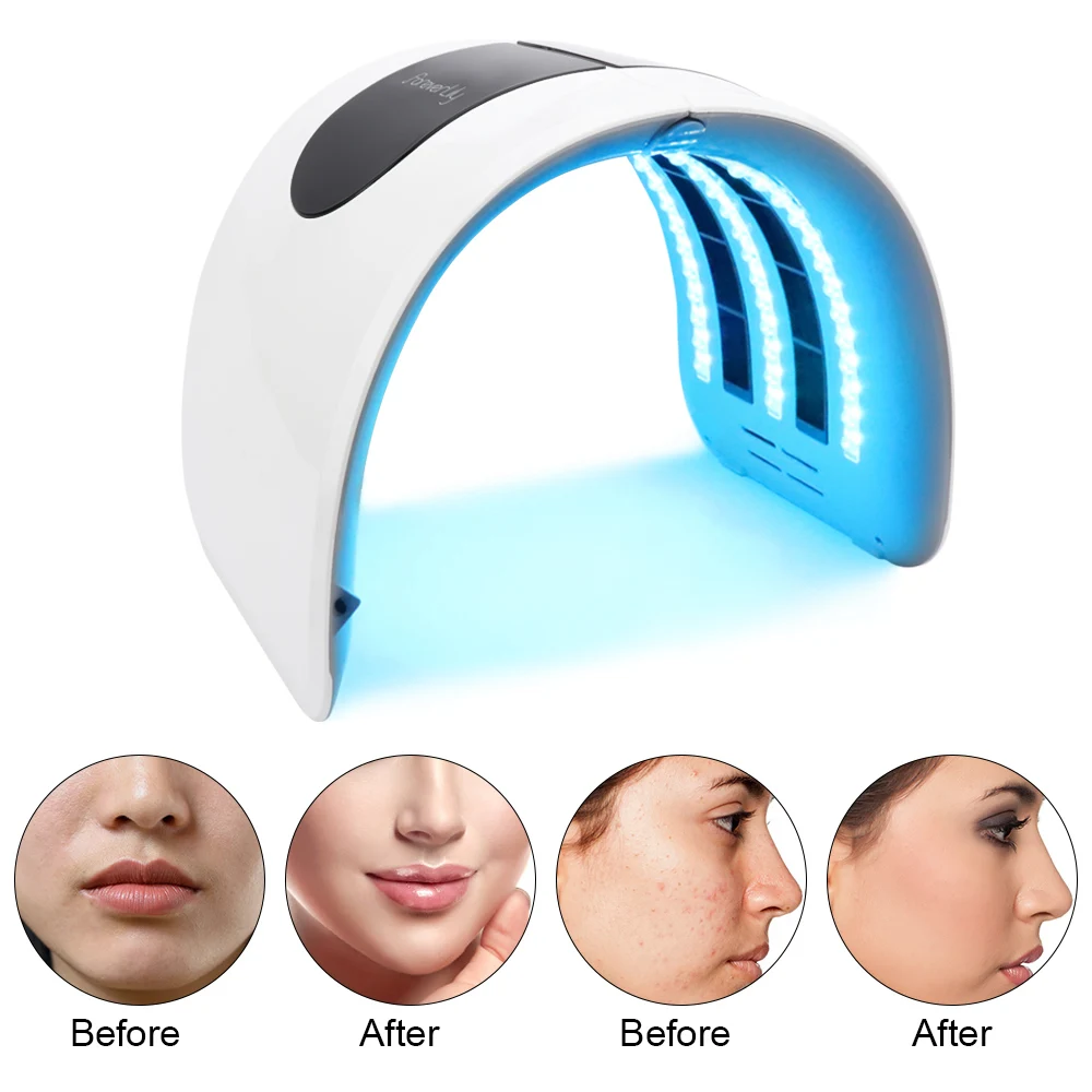 LED PDT Light Photon Therapy Facial Mask 7 Colors Facial Light Therapy Skin Rejuvenation Device Multifunctional Beauty Device