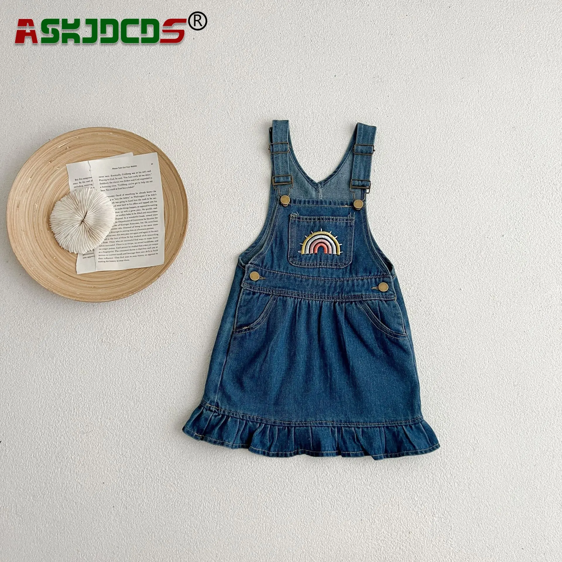 

Summer Brother Sisters Outfit Kids Baby Girls Boys T-shirts Bodysuits Denim Overalls Strap Rainbow Infant Clothing Dresses