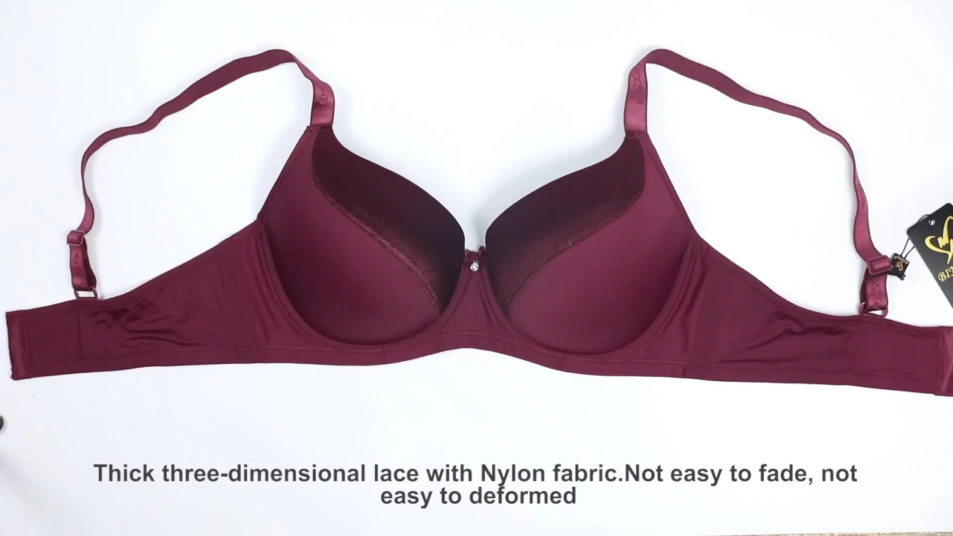 

BINNYS Brand Women Underwear High Quality Comfortable Breathable Cup Plus Size Big Cup Solid Nylon Underwire Women Bra