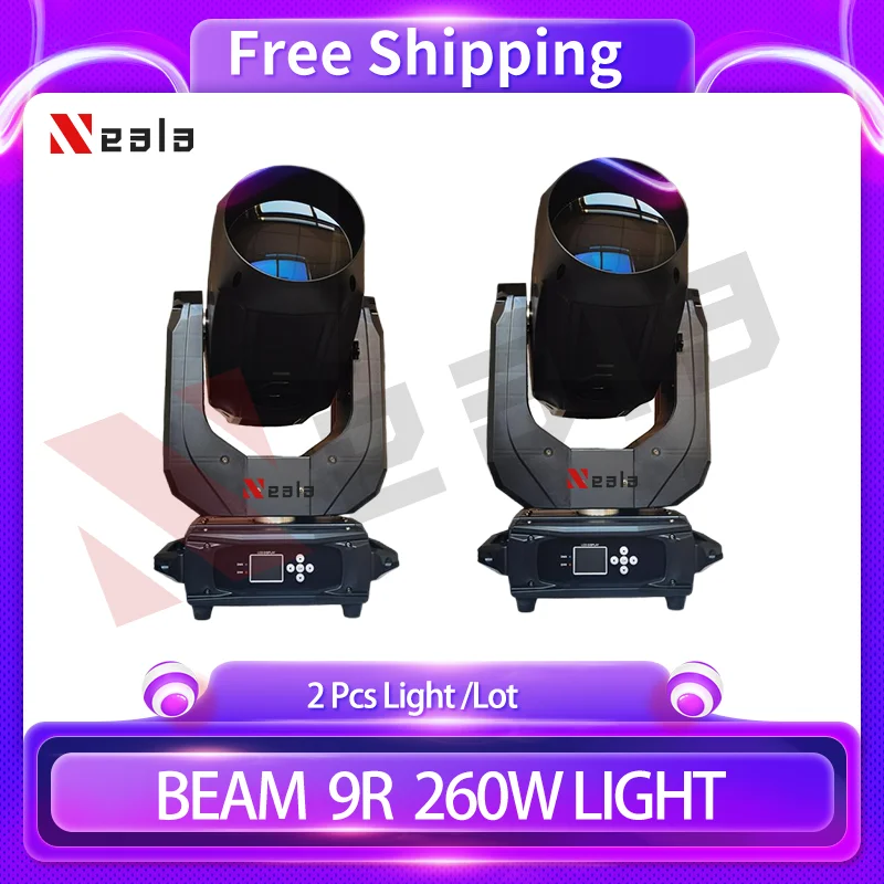 

Neala 260W Beam 9R Sharpy Lyre Moving Head Stage Lights Effects Lamp DMX DJ Disco Bar Equipment Road Case Flight Box