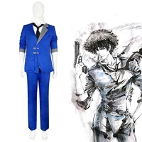 anime cowboy bebop cosplay costumes spike spiegel role play coat pants shirt tie uniform full set men