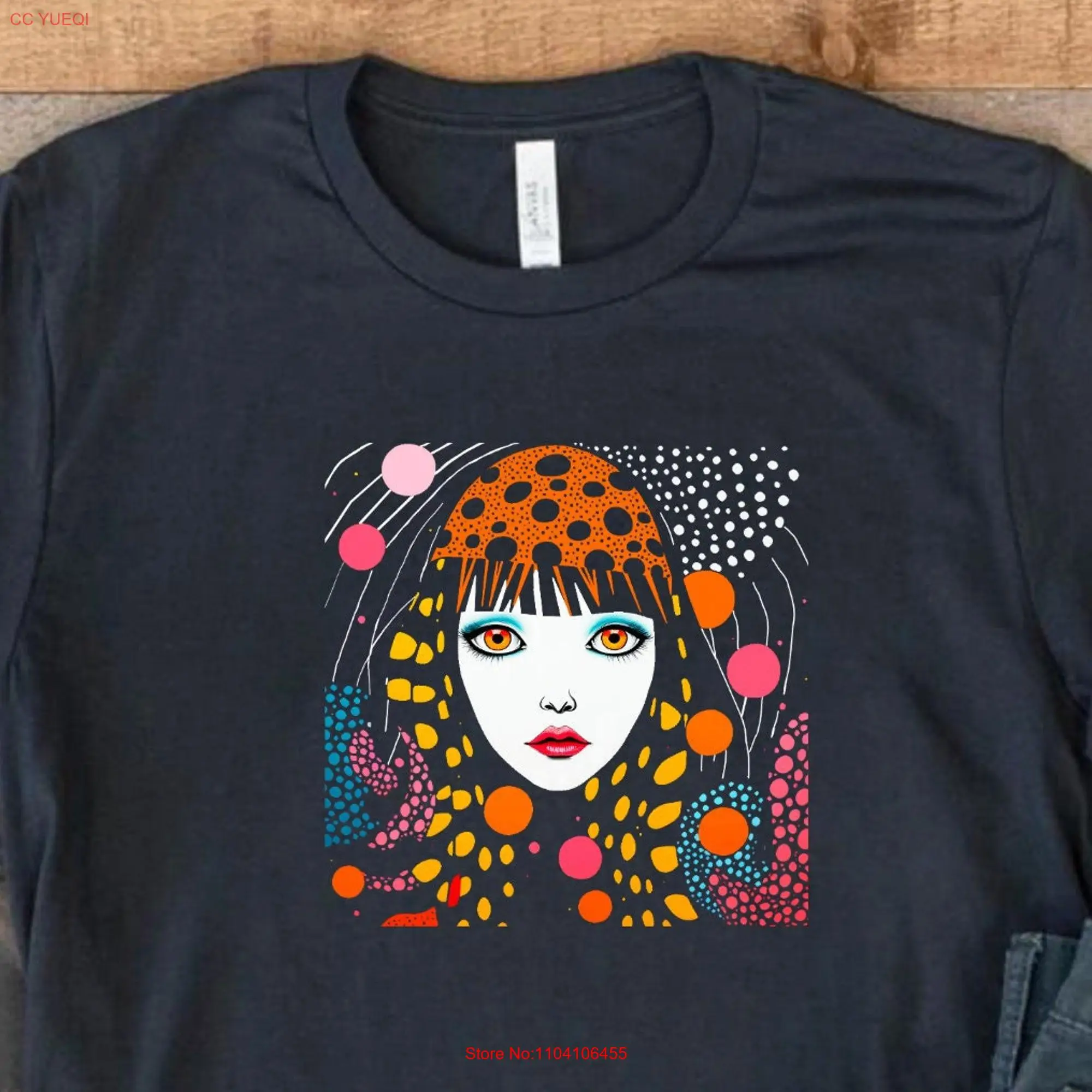 Футболка Yayoi Kusama вдохновленная принтом искусства Я просто еще один горошек в мире