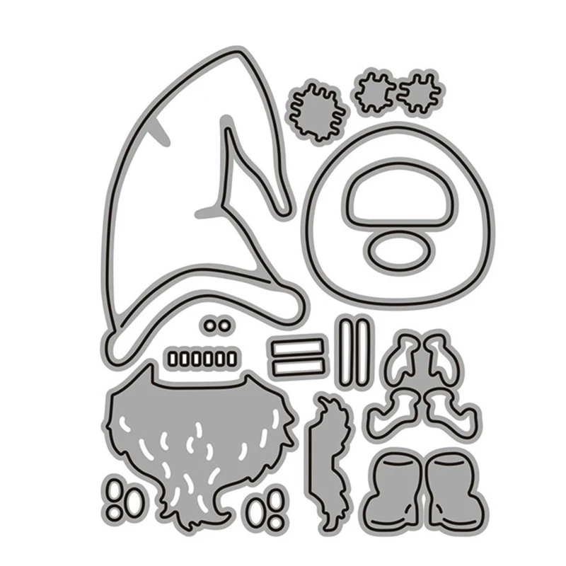 

Carbon Steel Embossing Template Christmas Santa Claus Metal Stencil Scrapbooking