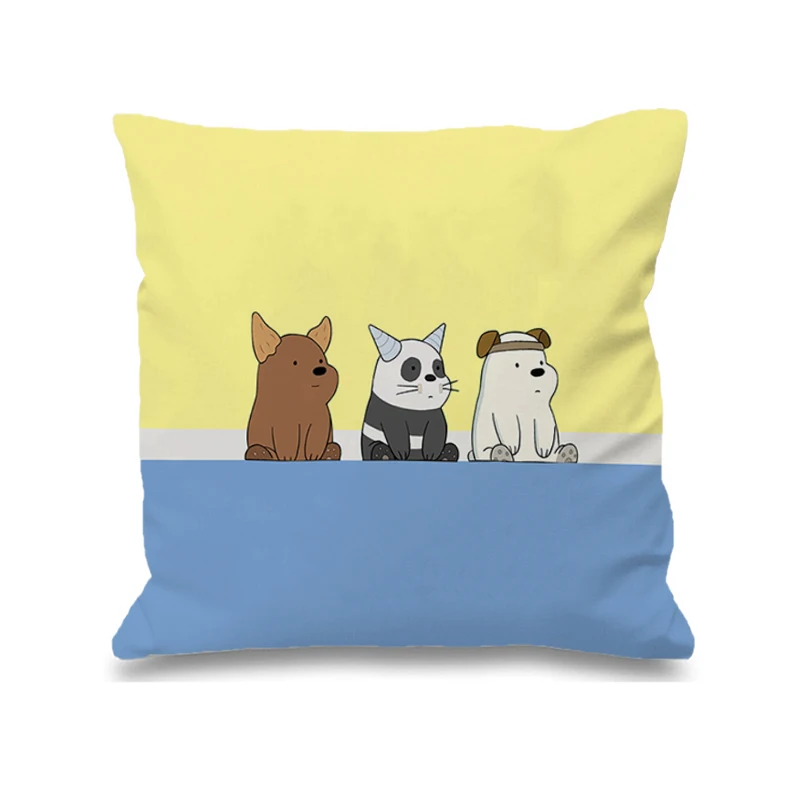 

We B-Bare Bears Bedroom Bed Cushion Cover 45x45cm Body Pillow Covers Decorative Couch Pillows Home Decor Decoration Living Room