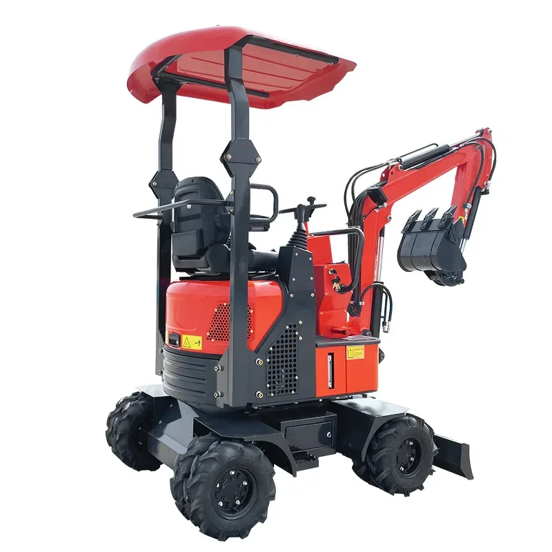 Колесный мини-экскаватор Инженерная техника сельскохозяйственный 4-колесный с