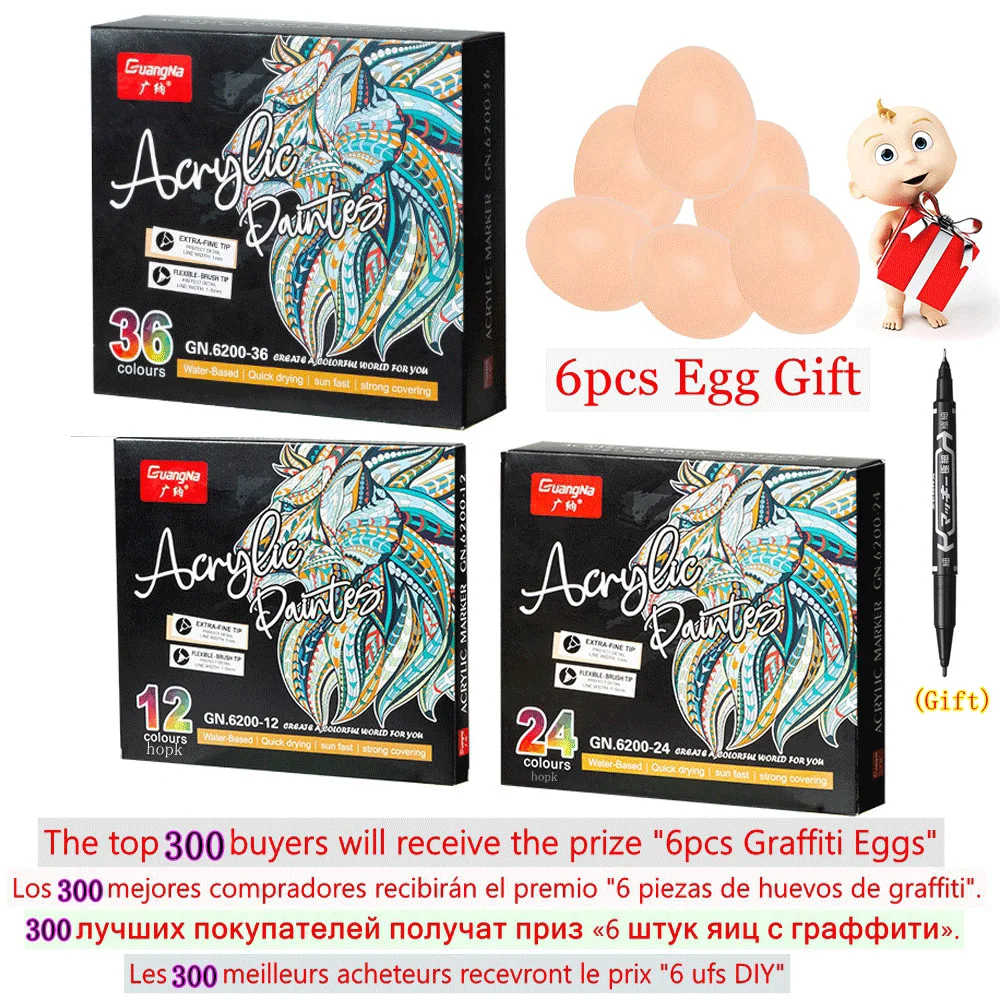 Acrylic Paint Pens Extra Fine Tip and Brush Markers for Rock Painting Stone Wood Slices Ceramic Christmas Decorations Supplies |