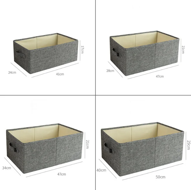 

Льняной складной ящик для хранения