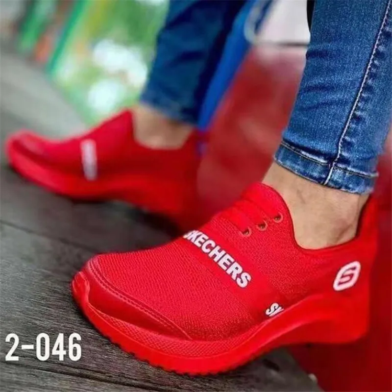 

Кроссовки женские сетчатые с круглым носком, повседневные сникерсы на низкой платформе, модные лоферы, большие размеры, 2022