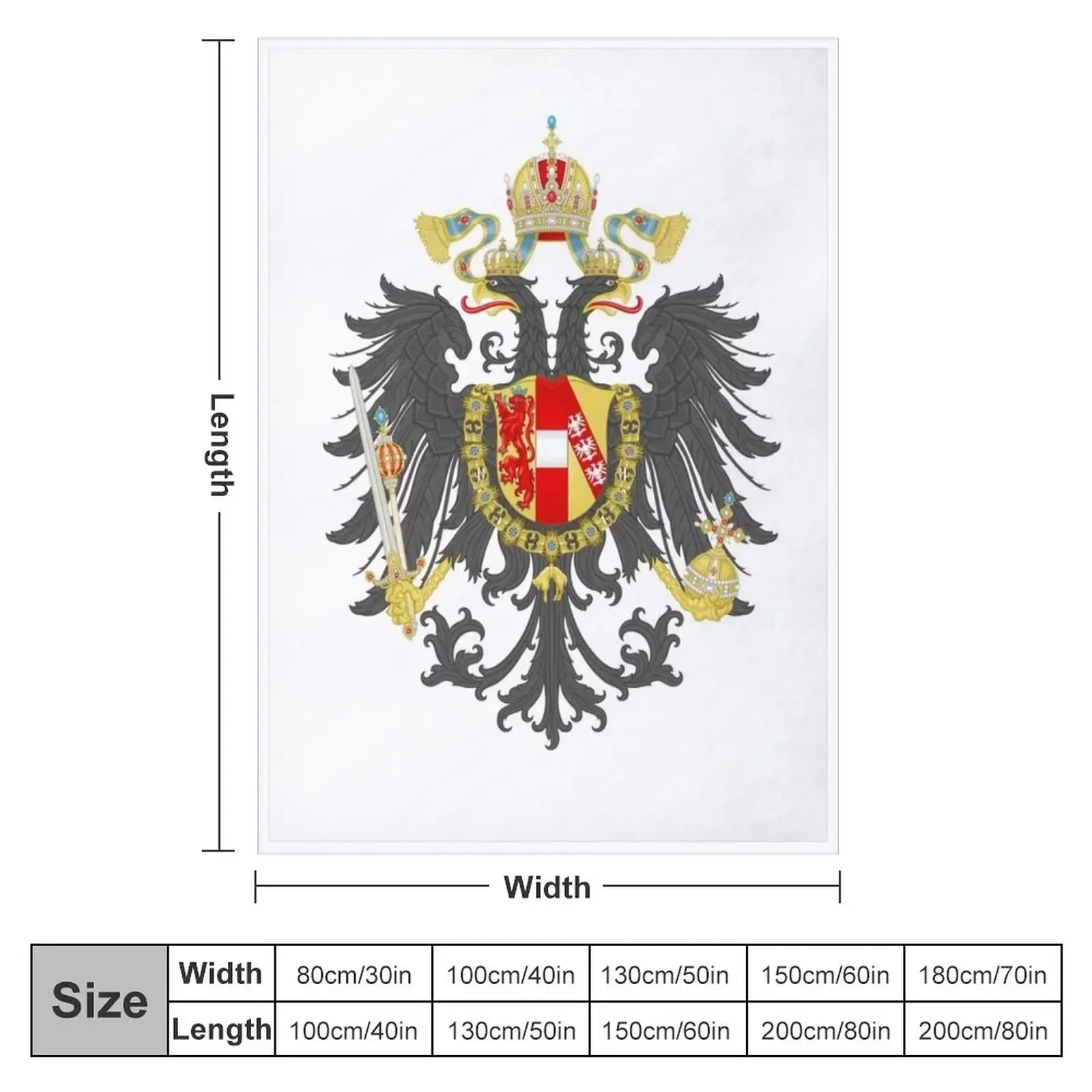 Kaiser Viele Wappen des ? Vissischen Reiches историisch Плед Мягкие милые одеяла