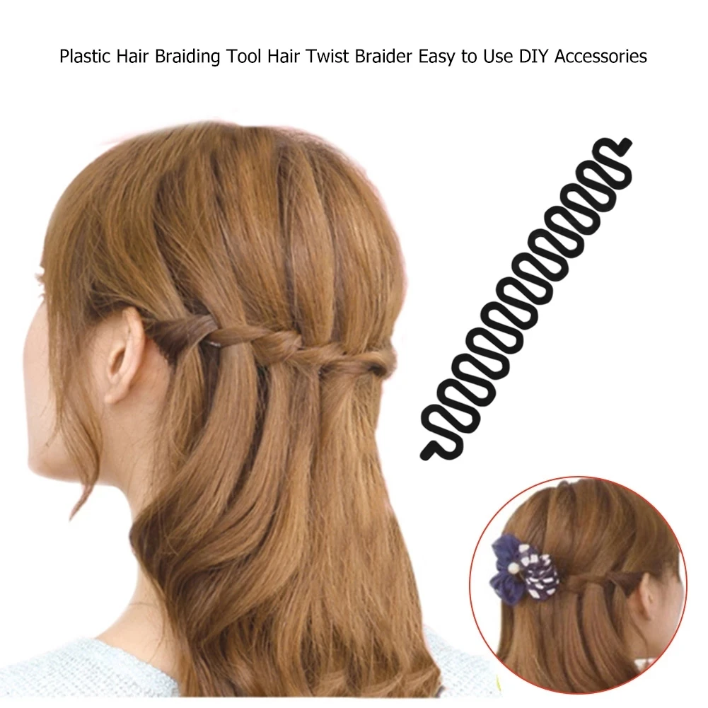 

DIY Girls Hairdressing Fishbone Wave Braider Magic Centipede Braid Hair Styling Curly Accessories Hair Braiding Tools