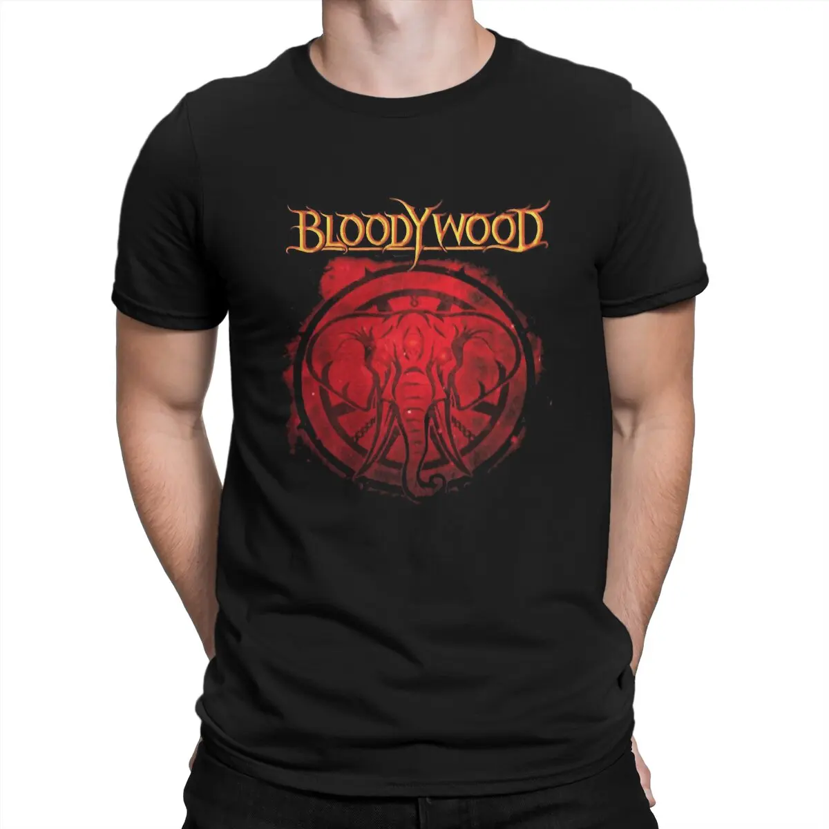 

BAND Men TShirt Bloody Wood O Neck Short Sleeve 100% Cotton T Shirt Humor Top Quality Gift Idea