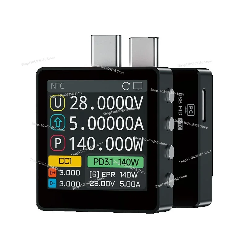 Фото Измеритель мощности WITRN для тестера K2, USB-вольтметр, амперметр, протокол быстрой зарядки PD3.1, автоматическое определение №1