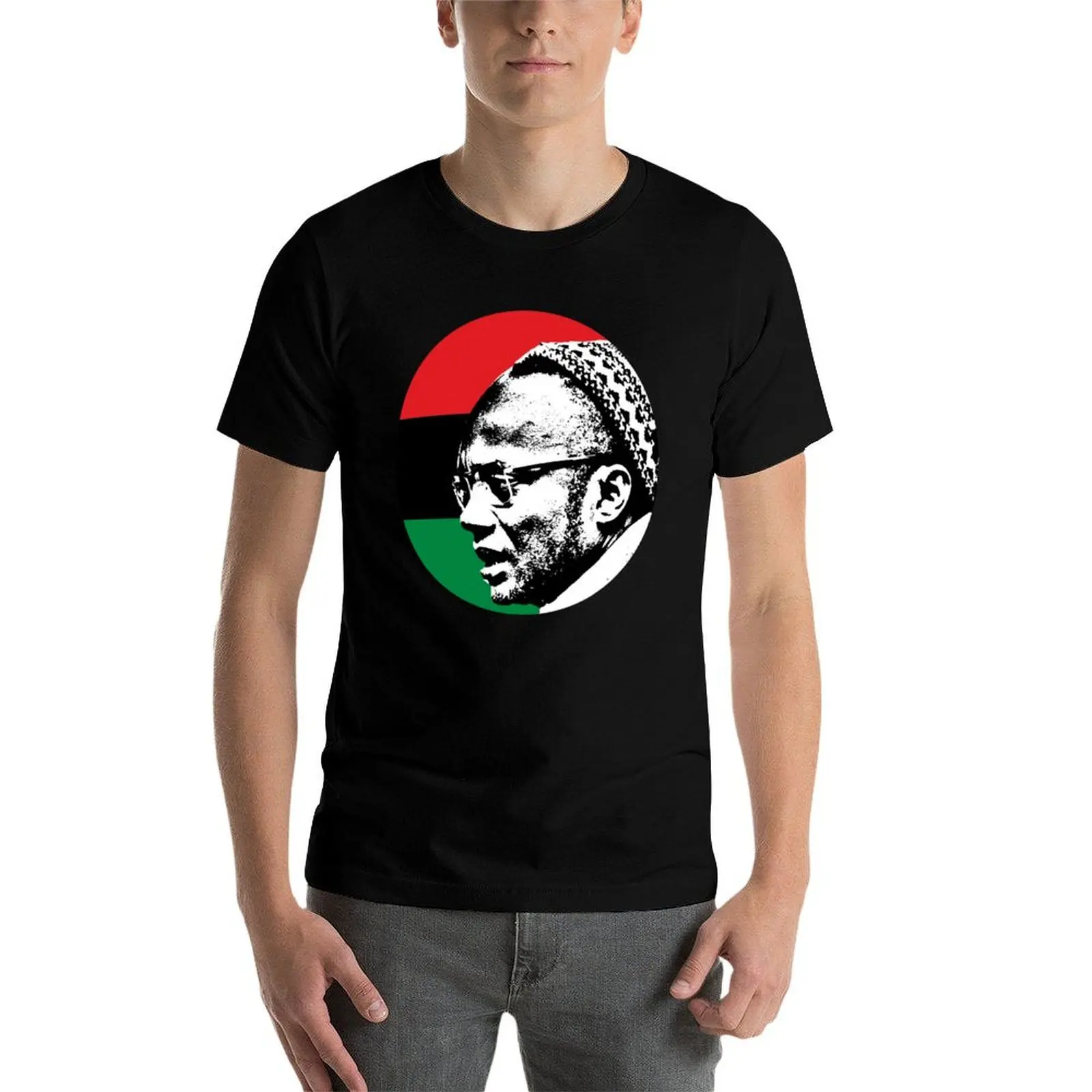 Фото Футболка Amilcar Cabral, простая однотонная футболка с круглым вырезом №3