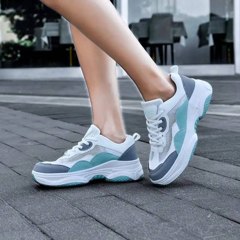 

Кроссовки женские на толстой подошве, дизайнерские, спортивные, повседневные