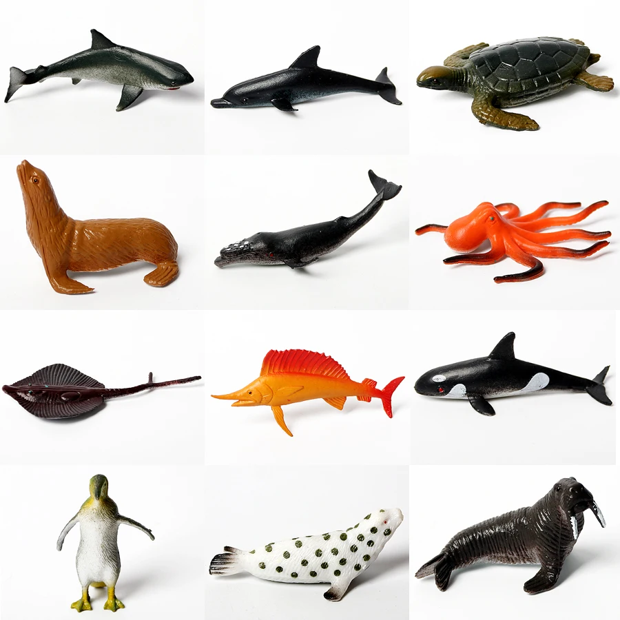 Underwater Deep Sea Creatures Tropical fish,Shark Animal Action Figures Sea Creatures Educational Toys for Kids-Assorted Styles images - 6