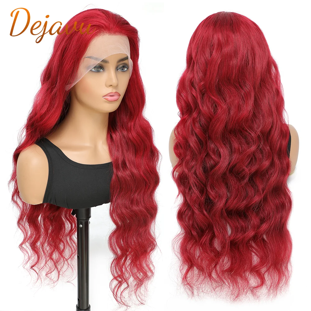 Red Lace Front Human Hair Wigs 13x4/13x6 Frontal Body Wave Wig Burgundy 99J Lace Frontal Human Hair Wig For Women