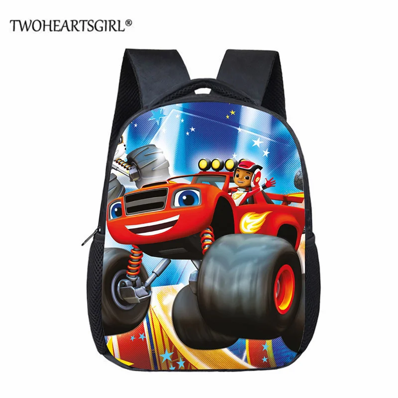 

Anime Bookbag Blaze and the Monster Machines School Bags for Boys Girls Kids Mini Daily Book Bag Kindergarten Student Backpack